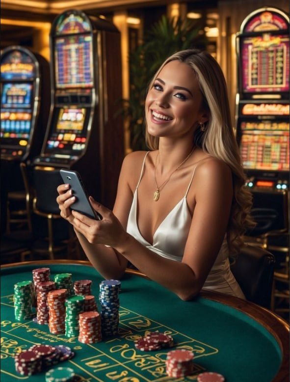 Jewels of Prosperity slot game interface on karyabola showing gem symbols, paylines, and spin controls